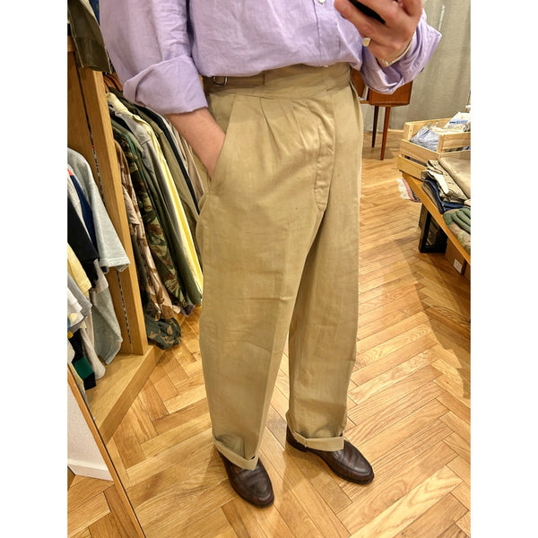 60s Vinatge British Army "Bespoke" Khaki Drill Trousers