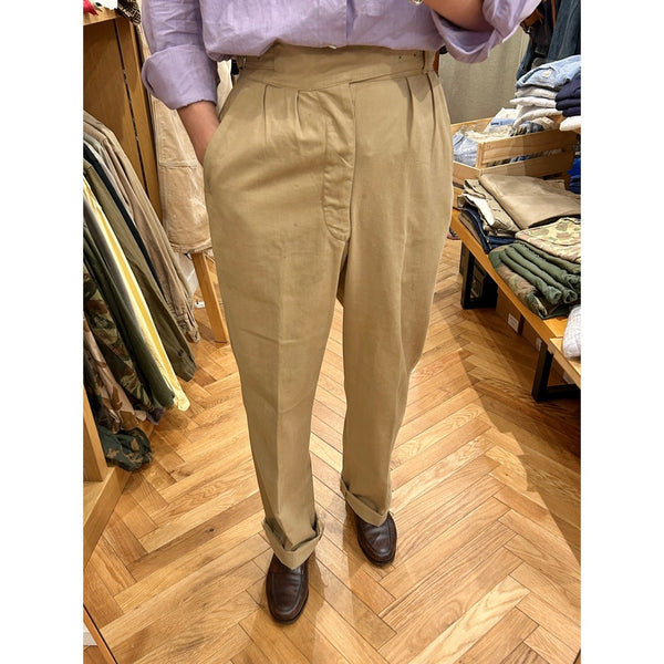 60s Vinatge British Army "Bespoke" Khaki Drill Trousers