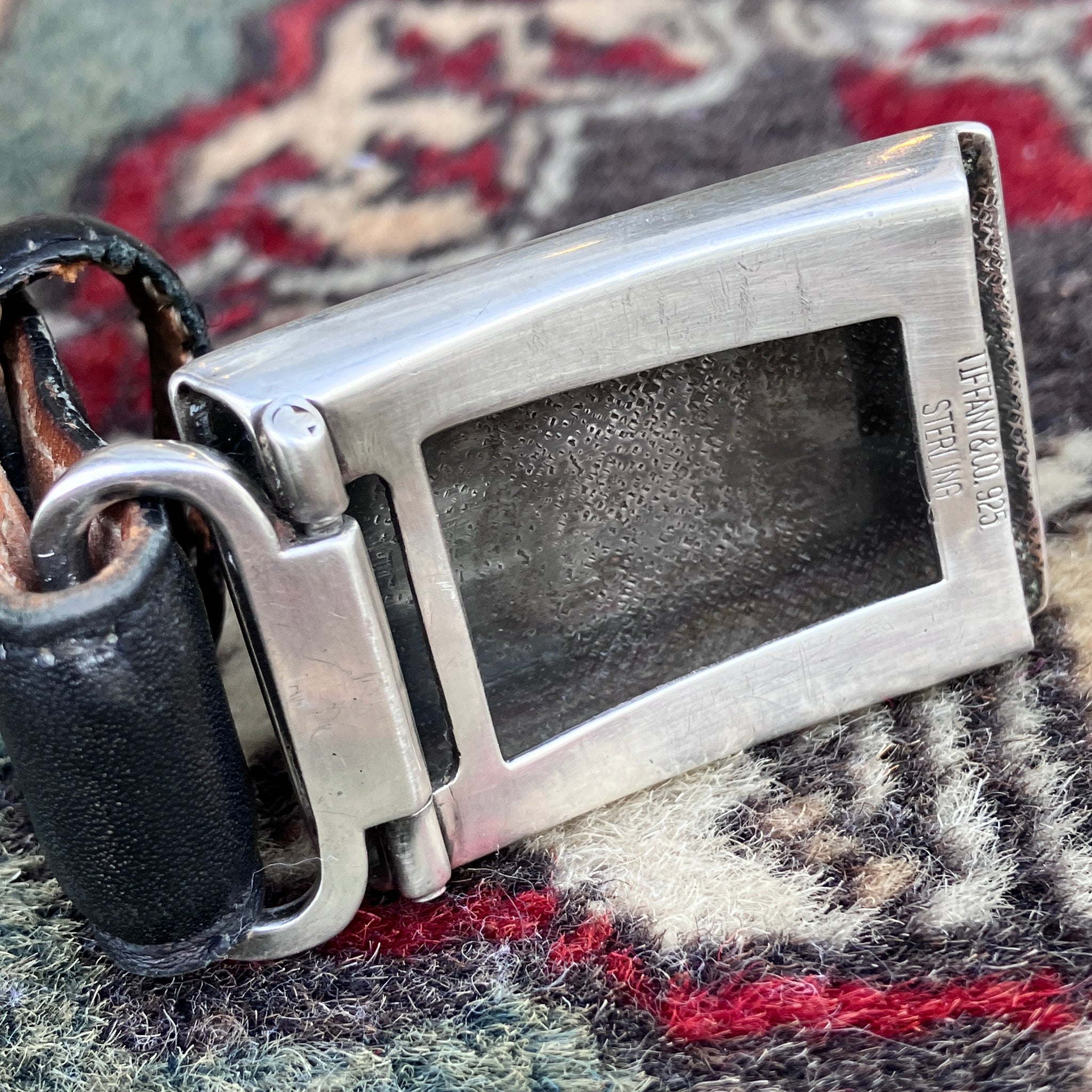 小物 TIFFANY & CO. Engine Turned Slide Buckle Tiffany & Co. Sterling Silver Engine Turned Slide Buckle