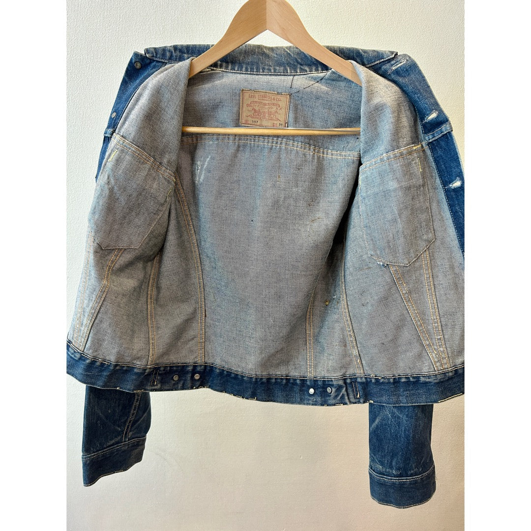 60s Vintage LEVI's 557 3rd Denim Jacket size 38 – Vinson House