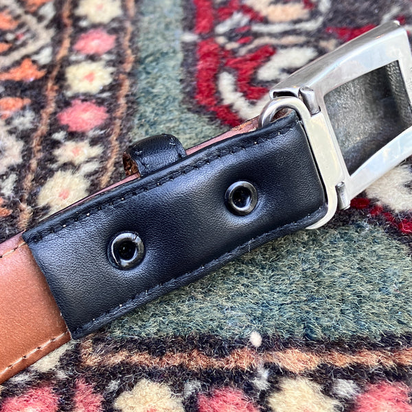 Tiffany & Co. 925 Engine Turn Slide Buckle Belt / "DVH" engraved