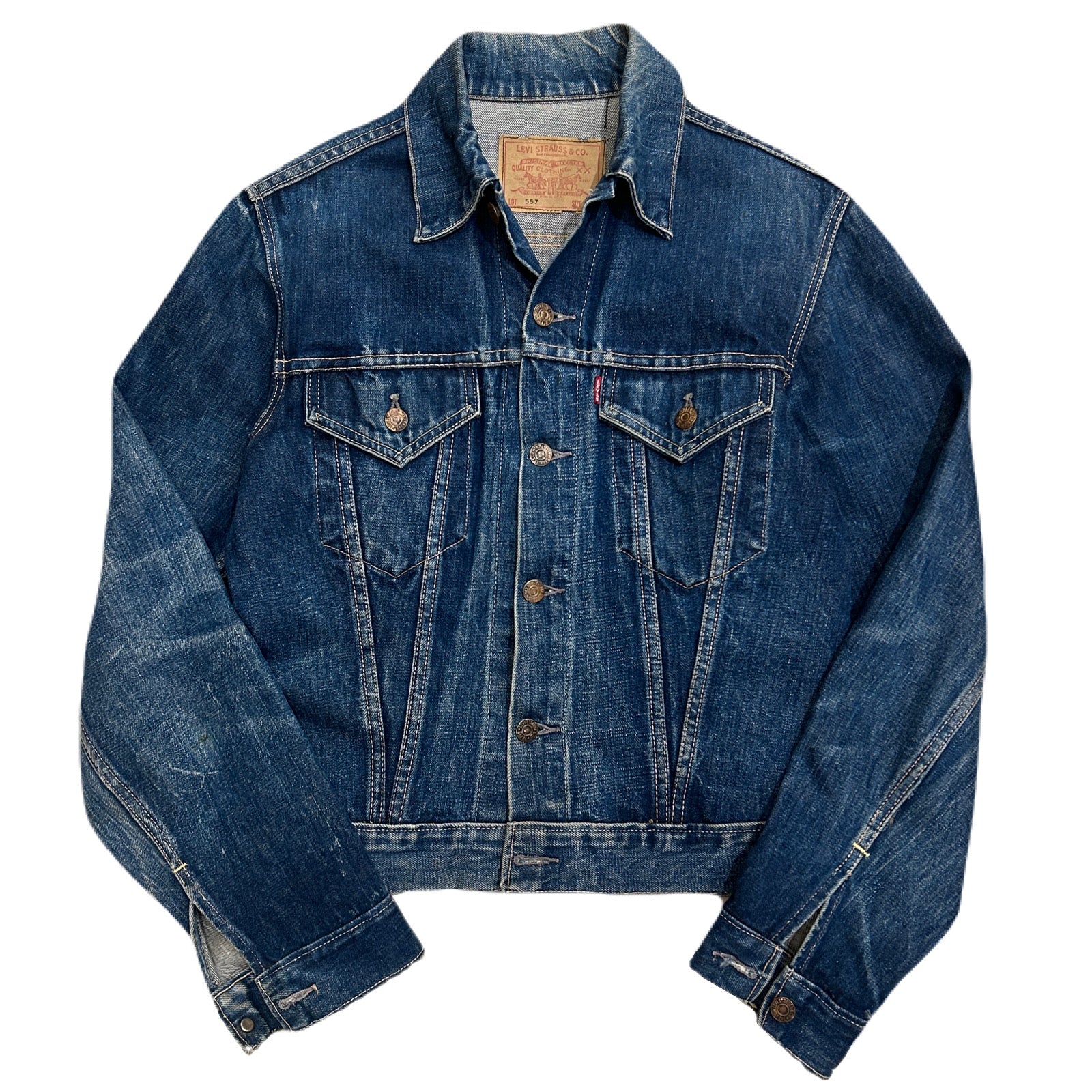 60s Vintage LEVI's 557 3rd Denim Jacket size 38
