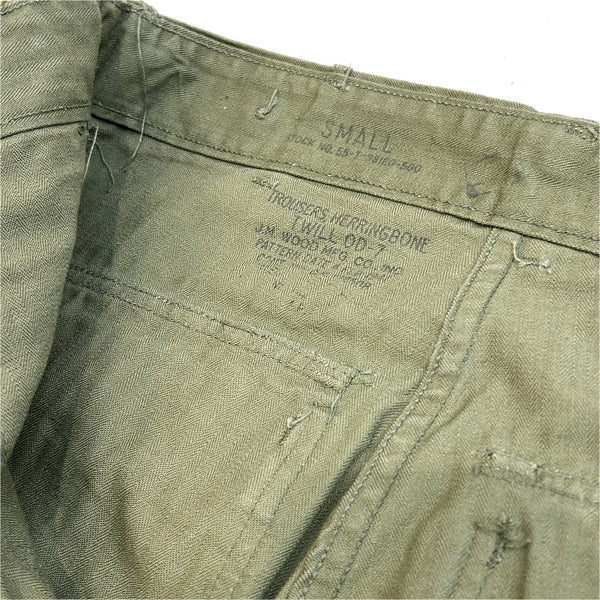 50s Vintage US Army M47 HBT Baker Pants