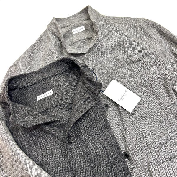 Errico Formicola "Stand Collar Shirt Jacket" made in Italy