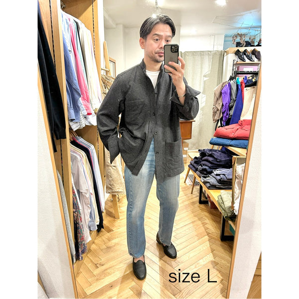 Errico Formicola "Stand Collar Shirt Jacket" made in Italy