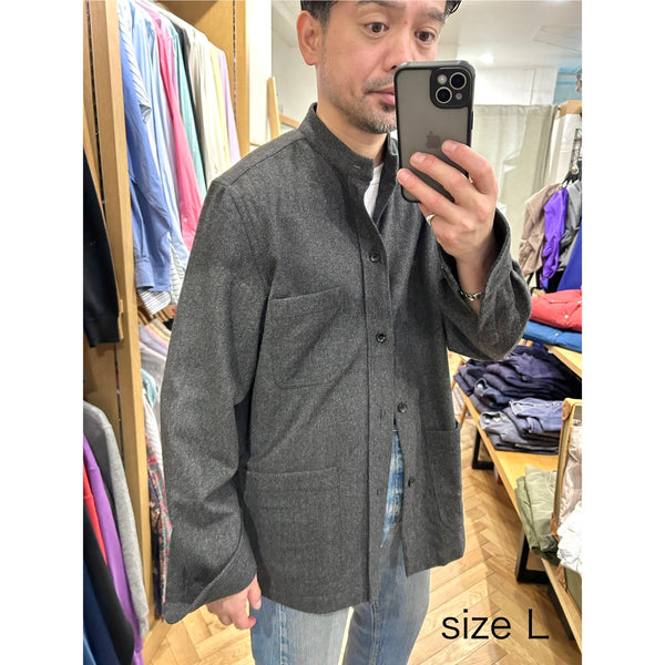 Errico Formicola "Stand Collar Shirt Jacket" made in Italy