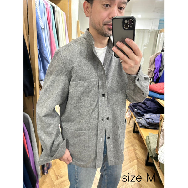 Errico Formicola "Stand Collar Shirt Jacket" made in Italy