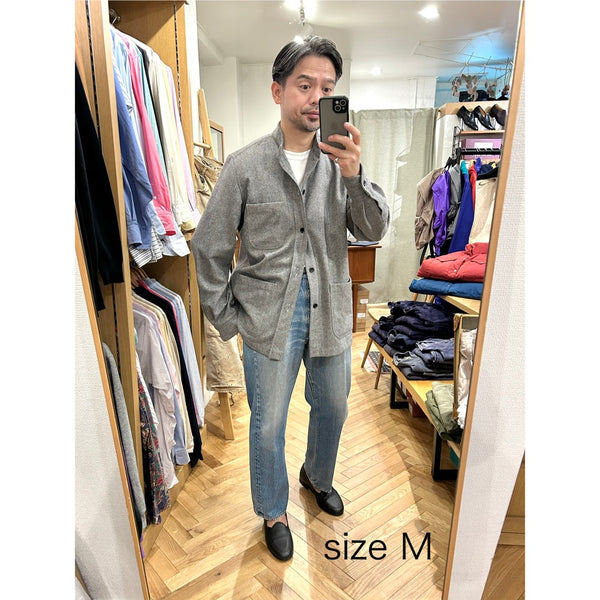 Errico Formicola "Stand Collar Shirt Jacket" made in Italy