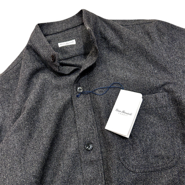 Errico Formicola "Stand Collar Shirt Jacket" made in Italy