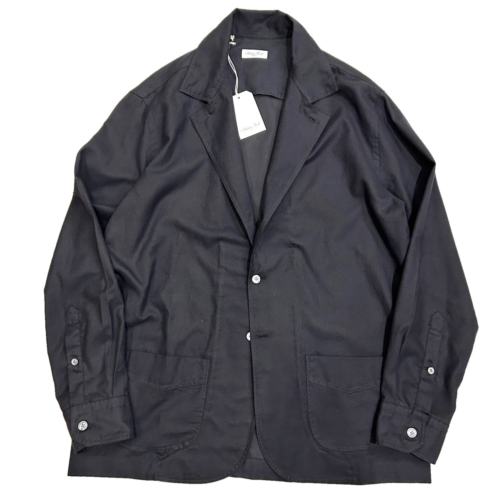 Salvatore Piccolo "Shirt Jacket" made in Italy <Black Cotton light Flannel>