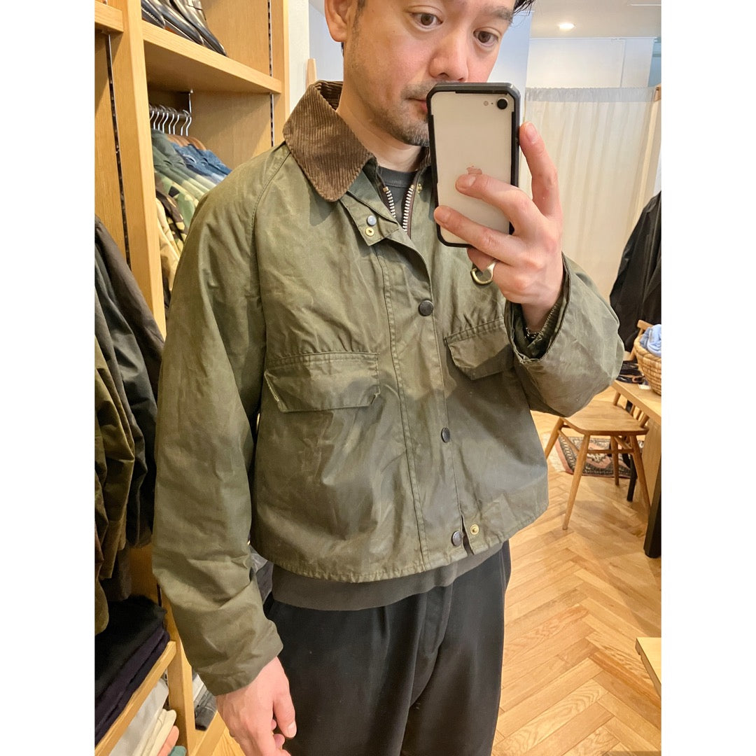 美品> 90s Barbour Spey セージ イギリス製 ジャケット・アウター