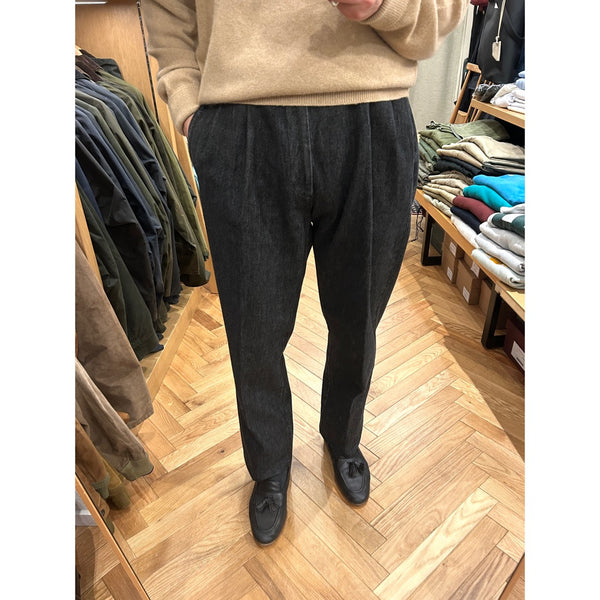 Berwich "Ardbeg" Black Denim Trousers Made in Italy
