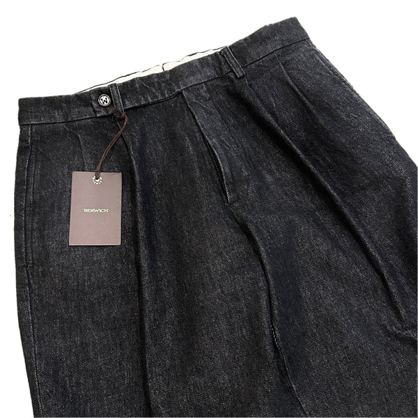 Berwich "Ardbeg" Black Denim Trousers Made in Italy