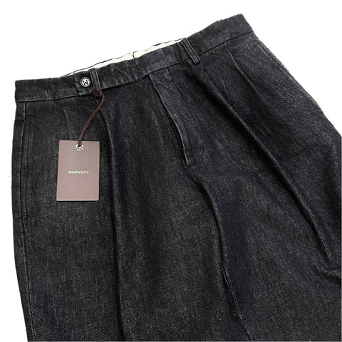 Berwich "Ardbeg" Black Denim Trousers Made in Italy