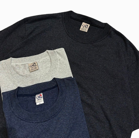CalCru Micro Stripe Short Sleeve T-Shirt Made in USA