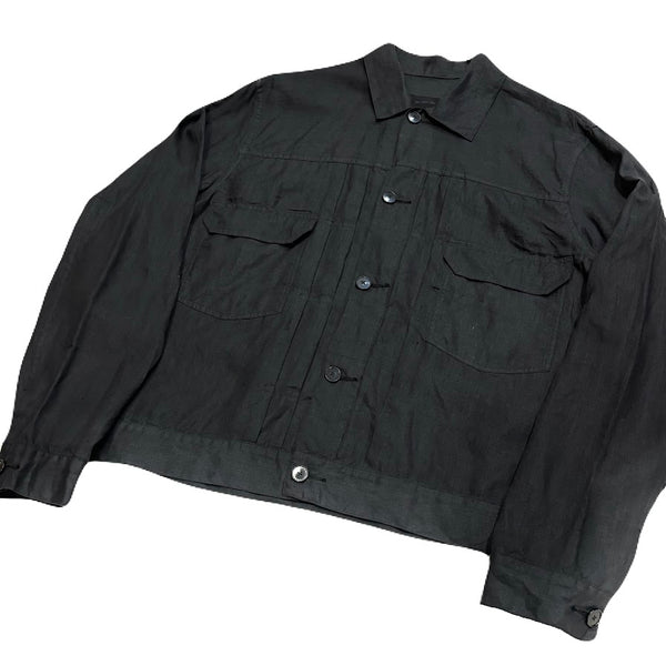 S H Linen Trucker Shirt Jacket made in Japan