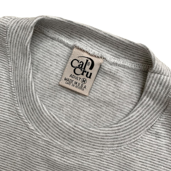 CalCru Micro Stripe Short Sleeve T-Shirt Made in USA