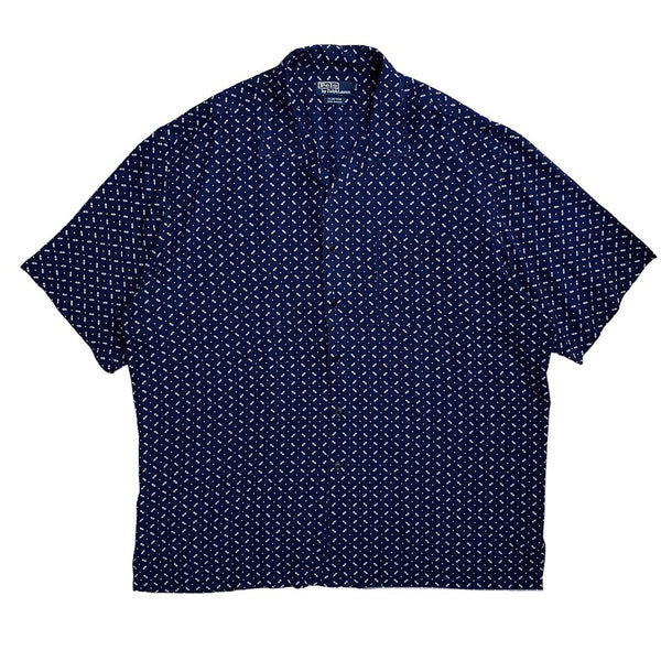 Old Ralph Lauren "CLAYTON" 100% Rayon Short Sleeve Open Collar Shirts