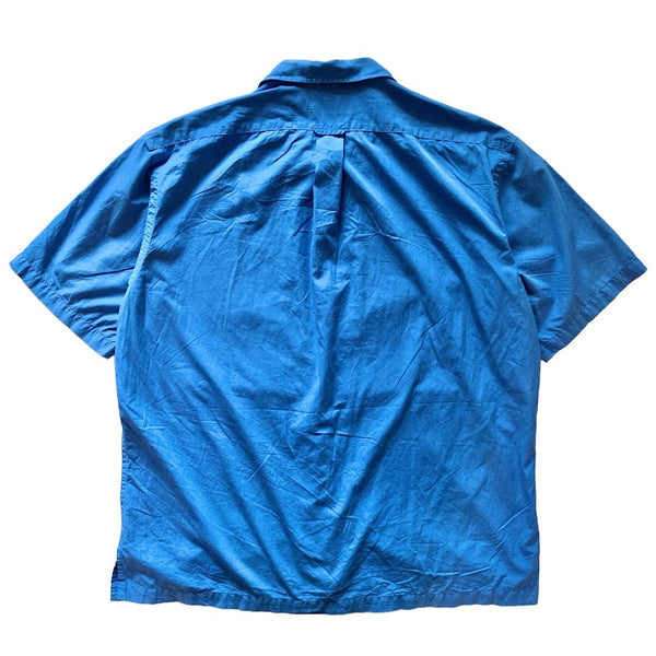 Old Ralph Lauren "CALDWELL" 100% Cotton Open Collar Shirts "Blue"