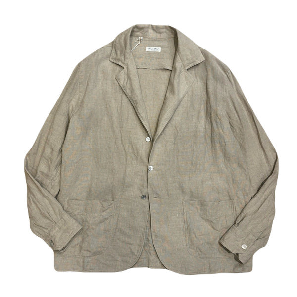 Salvator Piccolo Natural Linen "Shirt Jacket" made in Italy