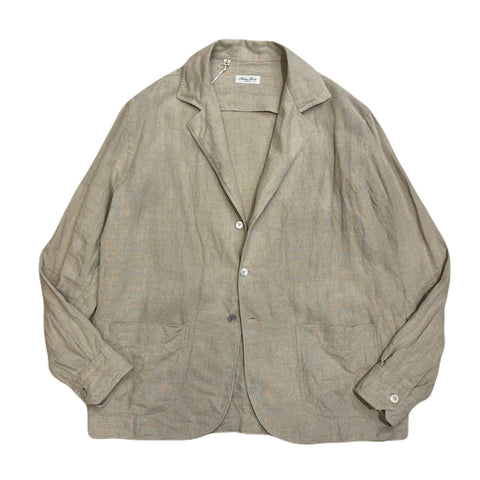 Salvator Piccolo Natural Linen "Shirt Jacket" made in Italy