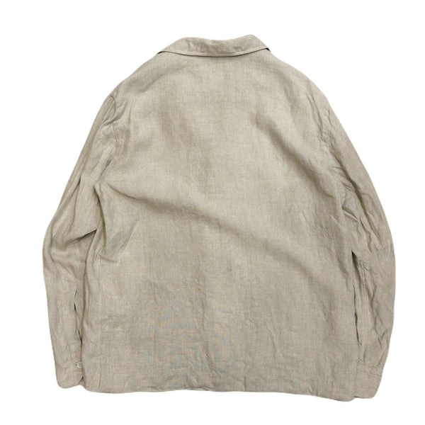 Salvator Piccolo Natural Linen "Shirt Jacket" made in Italy