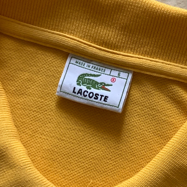 90's Vintage Lacoste Polo Shirt "Yellow" Made in France
