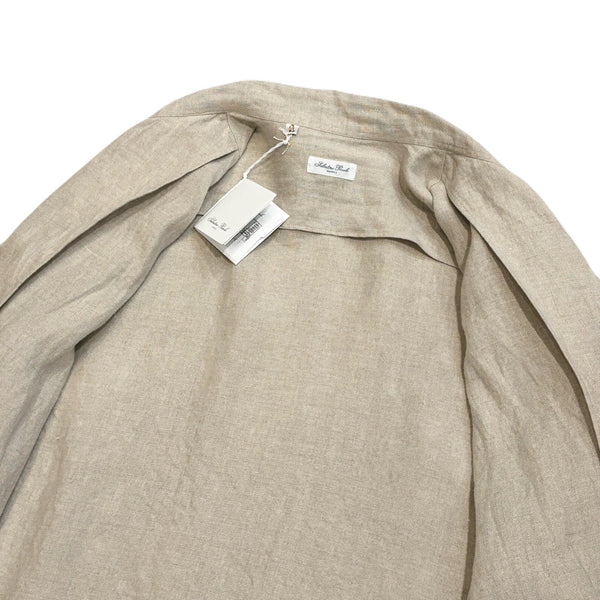 Salvator Piccolo Natural Linen "Shirt Jacket" made in Italy