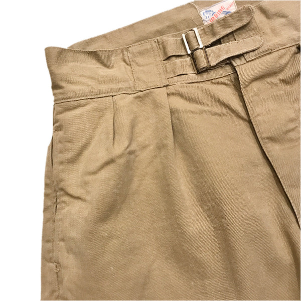 50's Vintage TURBINE BRAND Khaki Drill Shorts