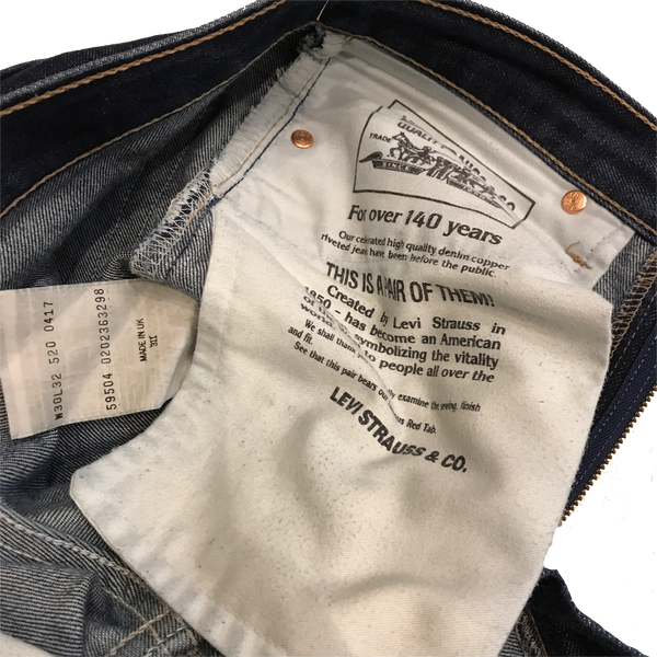 90's Vintage Euro Levi's 520 made in UK