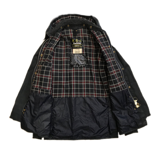 90's 3 Crest Vintage Barbour "Bedale" Navy with Hood