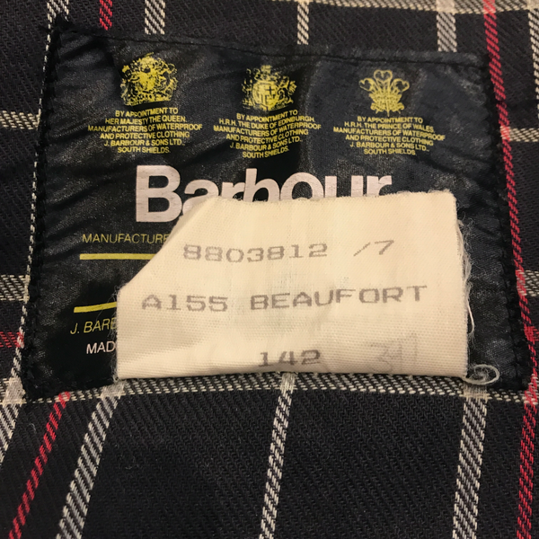 80's 3 Crest Vintage Barbour "Beaufort" Navy