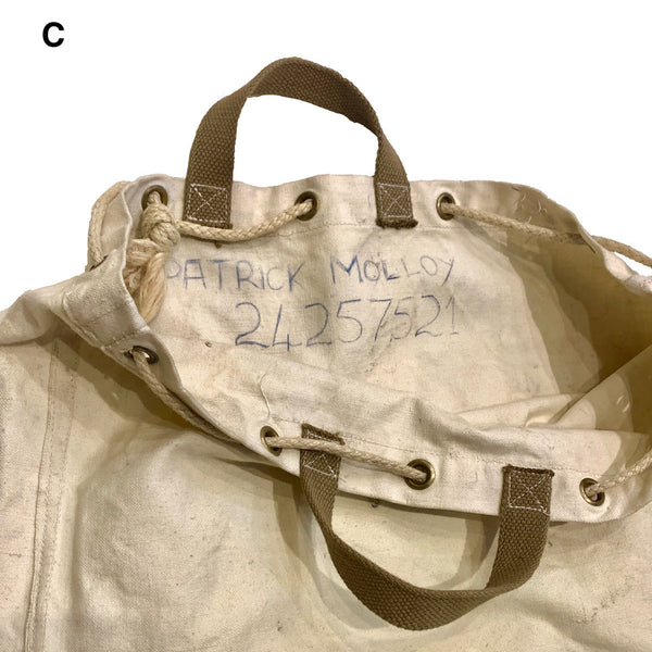 50's Vintage Dead Stock British Army Kit Bag "Remake" Tote Bag / 1