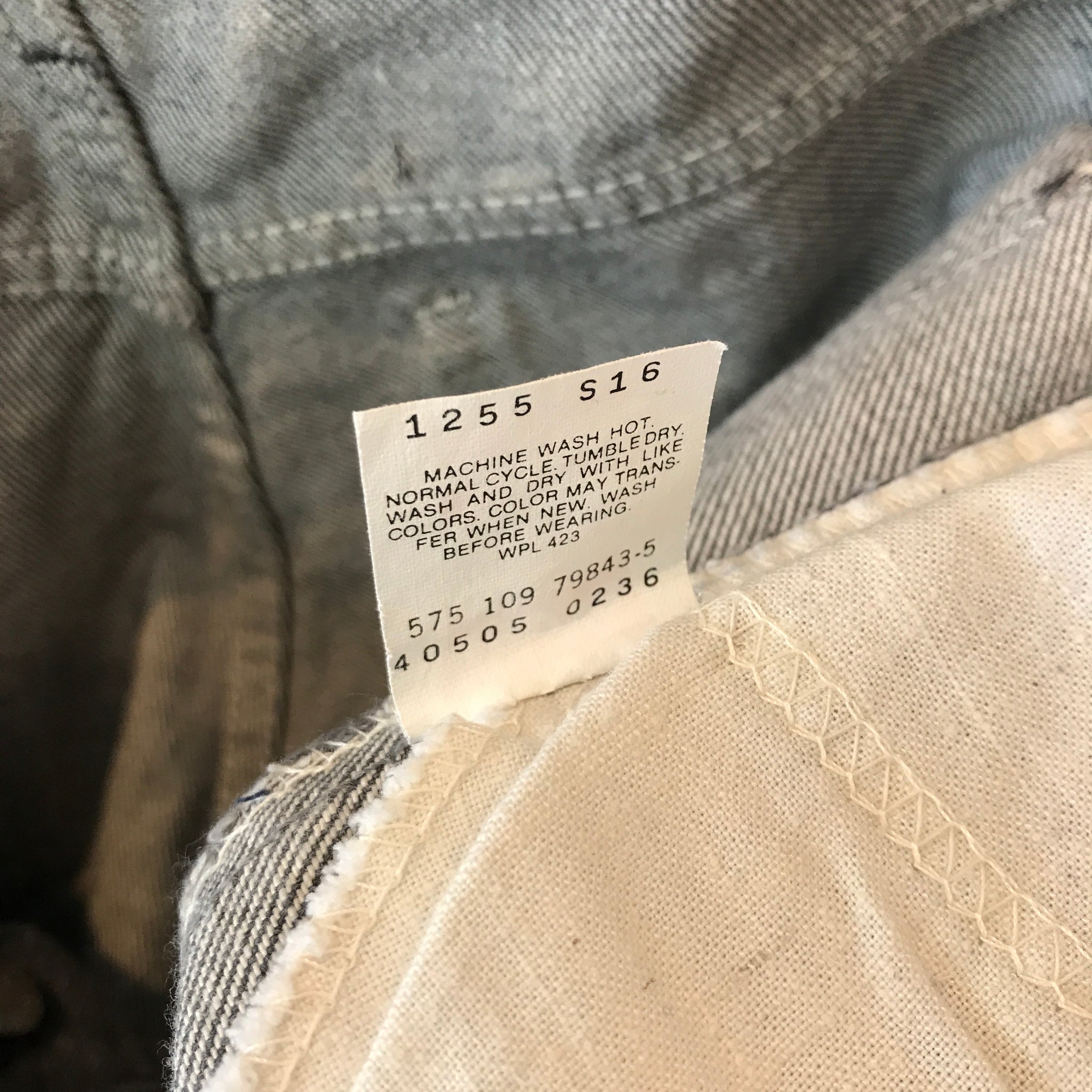 80s Vintage Dead Stock Levi's 505 Black Denim Made in USA
