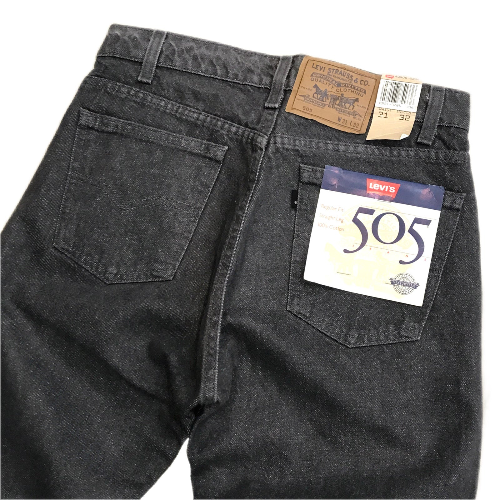 80s LEVI’S 505 先染 ブラック ヴィンテージ旧古着デニムパンツ