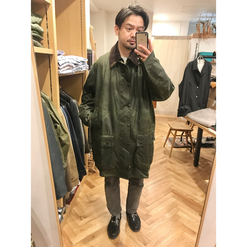 ワークマン【ヴィンテージ】Barbour border バブアー ボーダー セージ 46